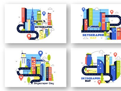 10 Skyscraper Day Illustration