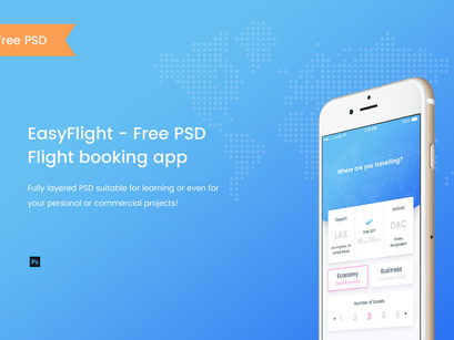 EasyFlight booking app [PSD]