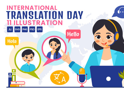 11 International Translation Day Illustration