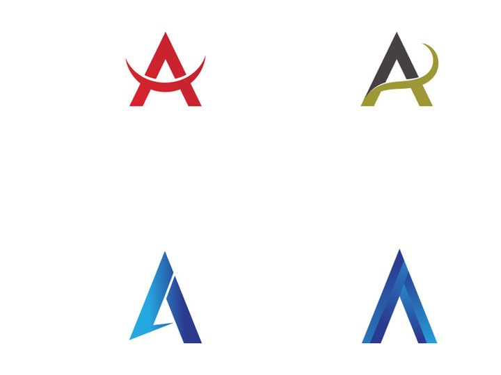 Abstract logo initial letter A element.