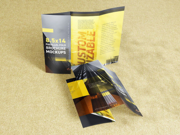 8.5×14 Parallel-fold Brochure Mockups preview picture