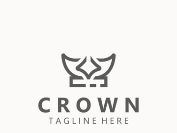 Premium style crown logo vintage abstract symbol. Royal king icon. Modern luxury brand element sign. Vector illustration preview picture