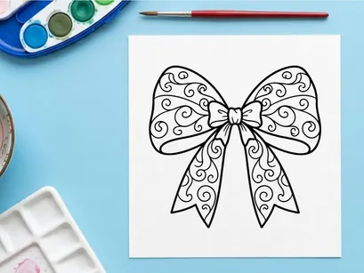 Elegant white lace Christmas bow with ornate filigree design for festive holiday decor