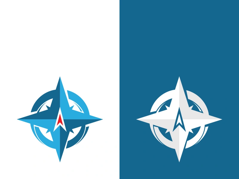 Compass logo template vector icon illustration design