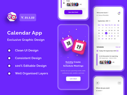 Calendar Schedule Management App Design