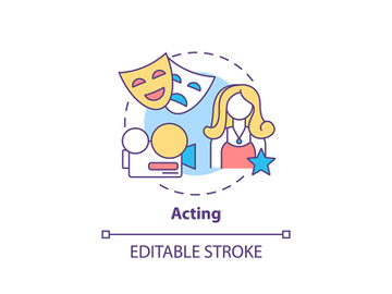Acting concept icon preview picture