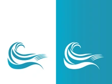 Wave beach vector illustration design logo