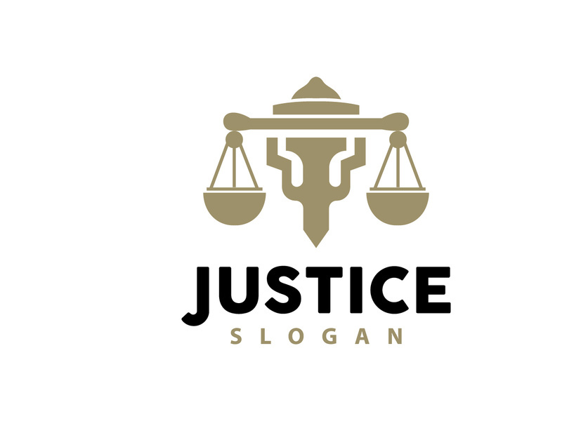 Lawyer Logo, Law Court Simple Design