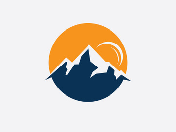 Mountain logo symbol, mountain vector sign preview picture