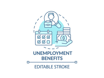 Unemployment benefits concept icon preview picture