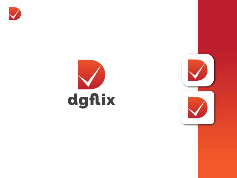 Letter d logo - lettermark logo design - app logo- gradient logo