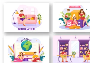 12 Book Week Events Illustration