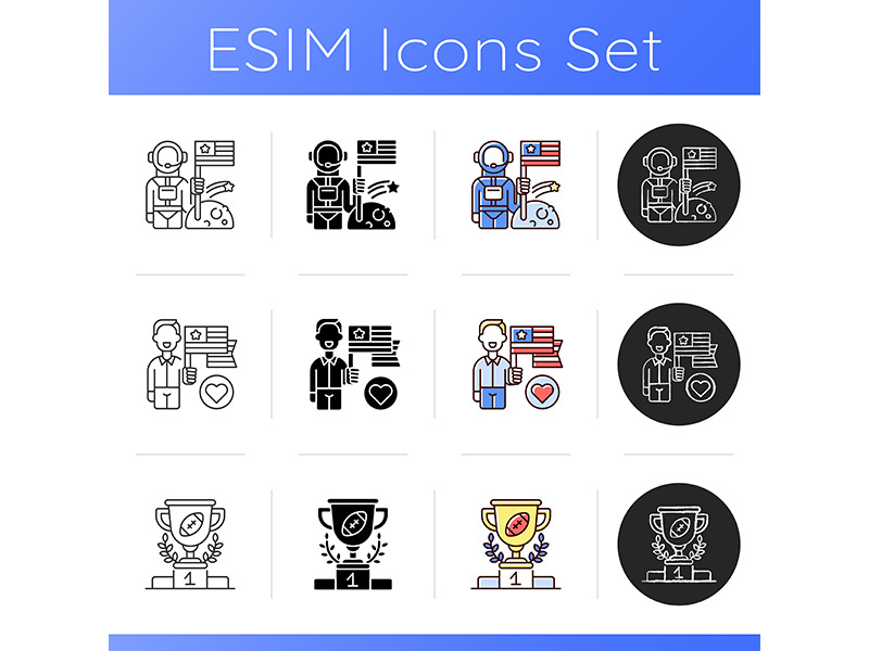 US icons set