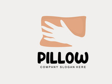 Pillow Logo, Bed Design, Dream And Sleeping Template Icon Vector