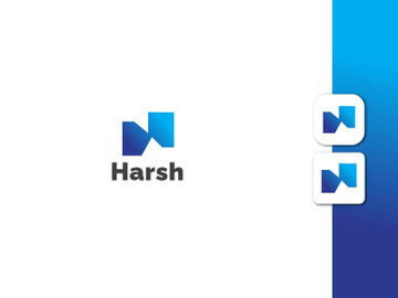 Letter h logo - lettermark logo design - app logo - trendy logo design preview picture