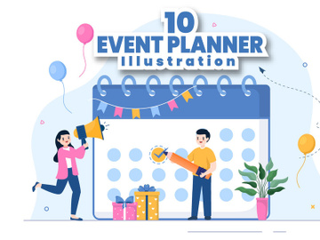 10 Event Planner Flat Illustration preview picture