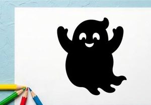 Mascot kucing hitam lucu dengan ekspresi bermain-main dan cakar melambai