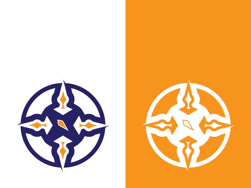 Compass logo template vector icon illustration design