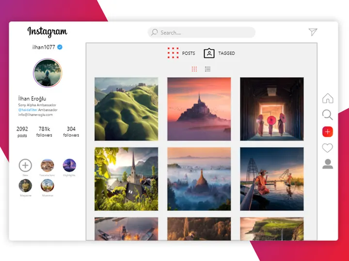 instagram desktop