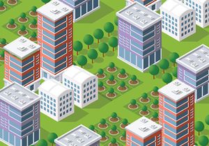 Seamless urban plan pattern map