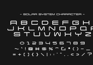 Solar System - Futuristic Font