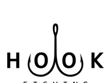 fishing hook logo design, fishing bait, fishing shop, tournament, angler, fishing community