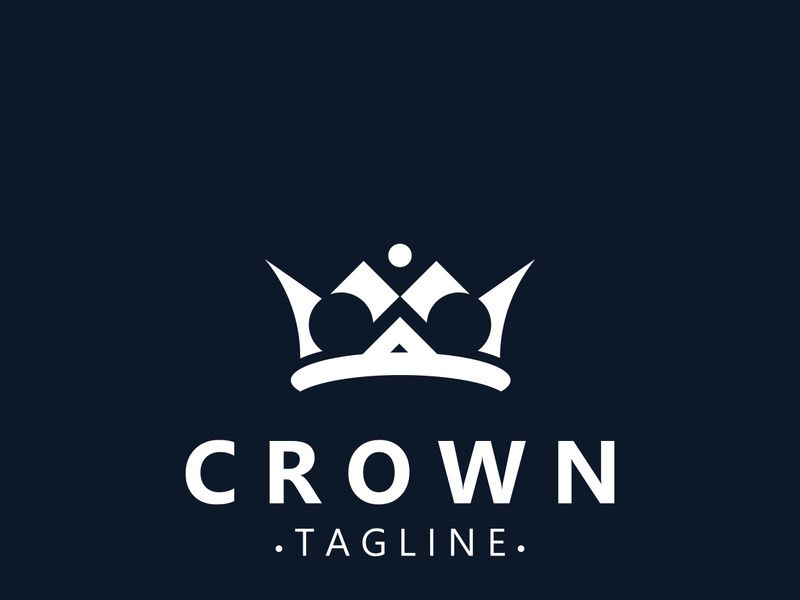 Premium style crown logo vintage abstract symbol. Royal king icon. Modern luxury brand element sign. Vector illustration