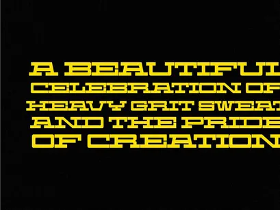 Machine Heavy - Condensed Slab Serif Font