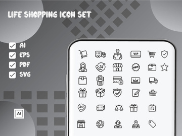 Life Shopping Icon Set preview picture