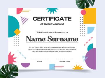 Modern certificate design template preview picture