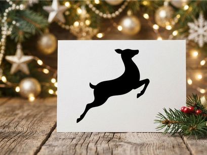 Silhouette of a jumping dog in motion on white background