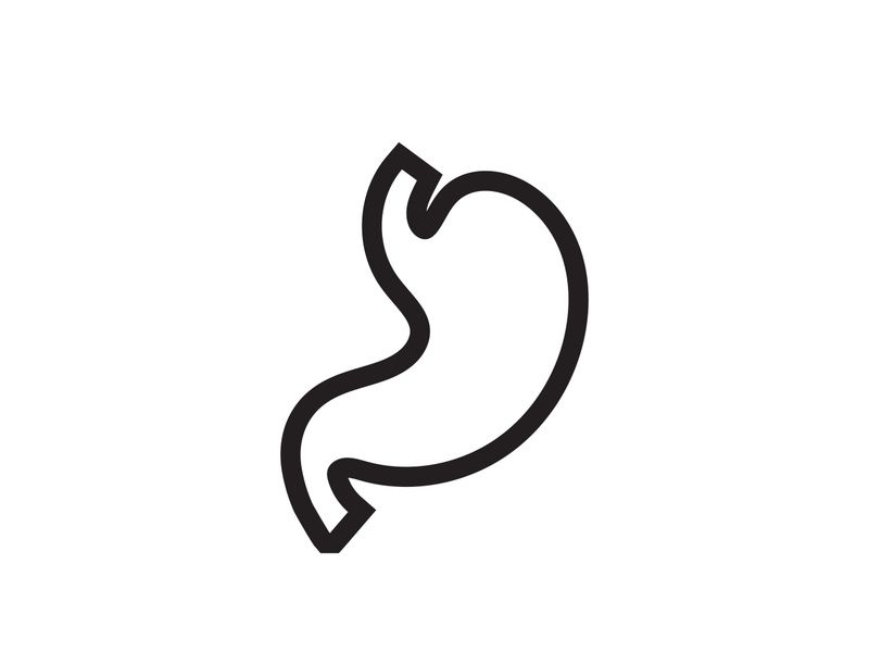 Stomach care icon logo designs illustration