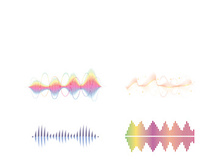 Sound waves set vector illustration icon design