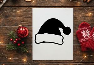 Festive Santa Hat with Pom-Pom for Christmas Celebrations
