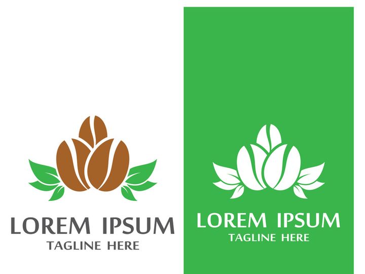 Coffee bean logo design.