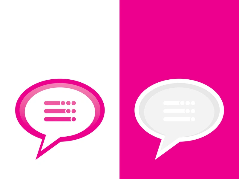 Speech bubble icon logo template vector illustration