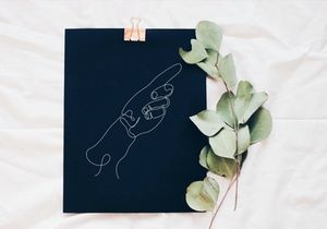 Abstract Human Hand One line drawing art singulart aesthetic simple