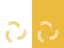 Wheat logo vector icon illustration design