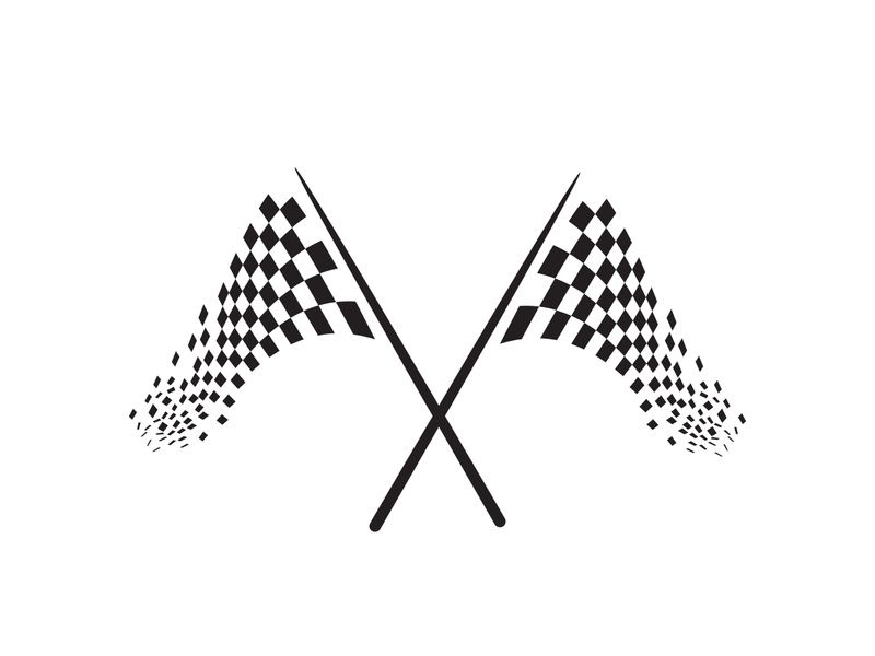 Race flag design illustration