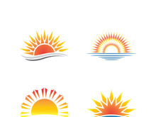 Sunset logo icon design symbol vector illustration