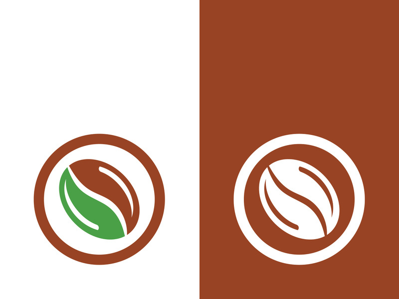 Coffee bean icon vector illustration template