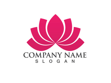 People yoga health in lotus flower logo preview picture