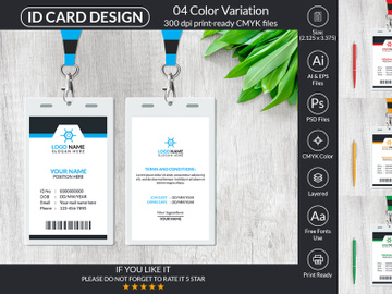 Minimal ID Card Design Template preview picture