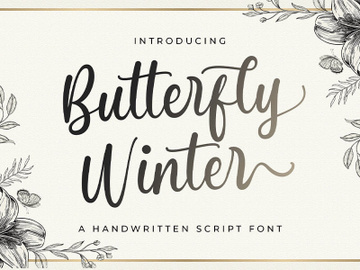 Butterfly Winter - Handwritten Font preview picture