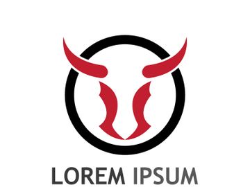 Vintage bull head horns logo preview picture