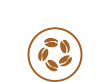 Premium coffee bean logo design.