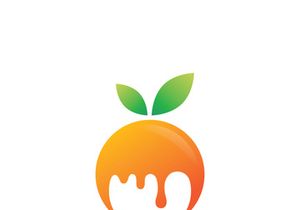 Orange Fresh Fruit Logo template. Vector illustration.
