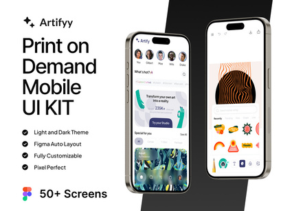 Artifyy - Print on Demand Mobile UI KIT