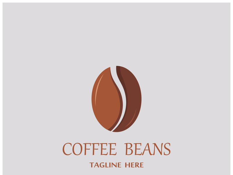 Premium coffee bean logo design.