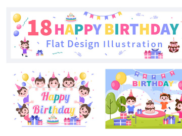 18 Happy Birthday Party Illustration preview picture